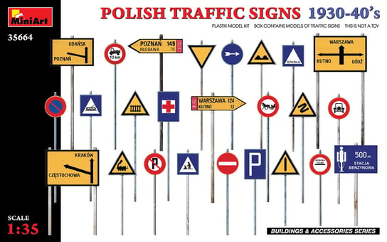Polish Traffic Signs 1930-40s 1:35 MiniArt 35664 MiniArt