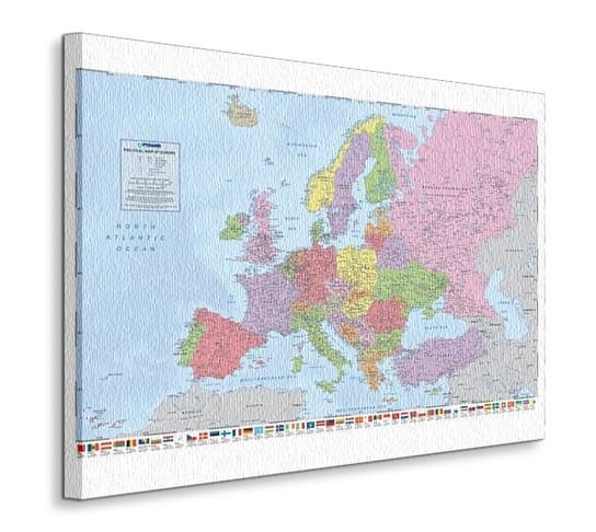 Political Map Of Europe - Obraz na płótnie Pyramid Posters