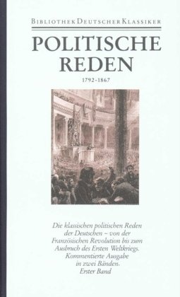 Politische Reden in vier Bänden Deutscher Klassikerverlag, Deutscher Klassiker Verlag