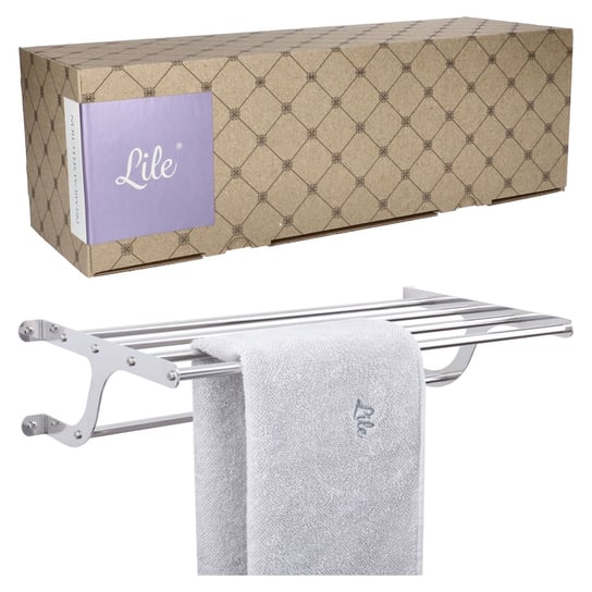 Półka łazienkowa wisząca reling wieszak na ręczniki Lile Loft Lile
