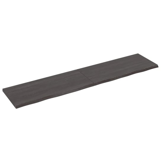 Półka ścienna rustykalna, 220x50x(2-4) cm, ciemny  / AAALOE Inna marka