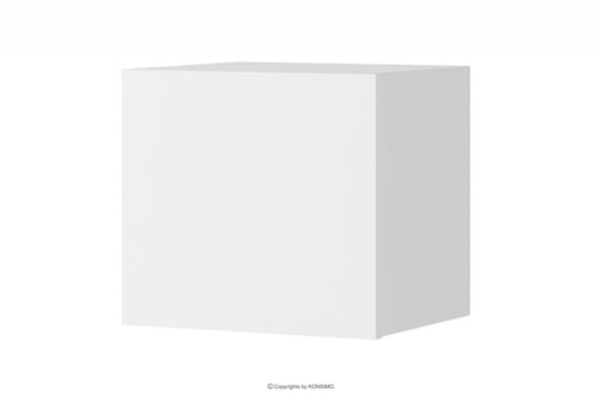 Półka wisząca kwadrat biały połysk PAVO Konsimo