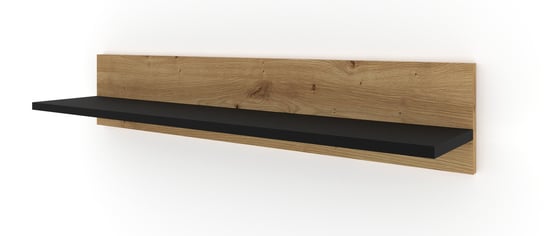 Półka wisząca NUKA G 100 cm dąb artisan czarny mat BIM Furniture