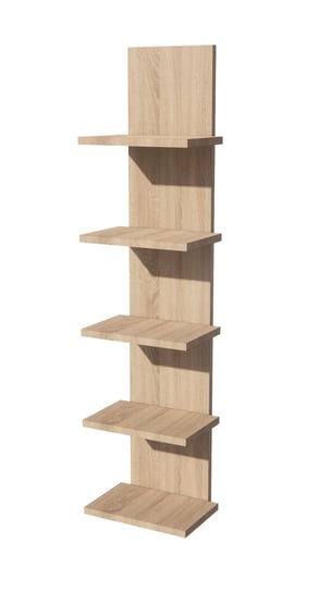 Półka wisząca pięć półek, 5 poziomów dąb sonoma panelowa nowoczesna ozdobna Top Wood Meble