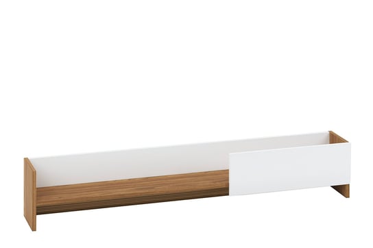 Półka wisząca SULA *orzech naturalny/biały, 138x24x22 cm Konsimo