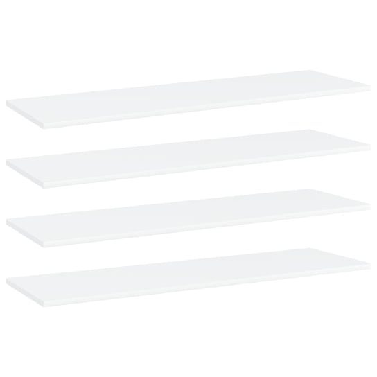 Półki na książki, 4 szt., białe, 100x30x1,5 cm, płyta wiórowa vidaXL