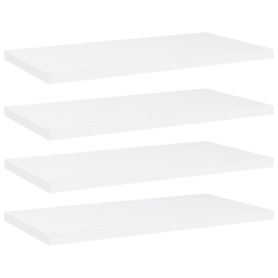 Półki na książki, 4 szt., białe, 40x20x1,5 cm, płyta wiórowa vidaXL