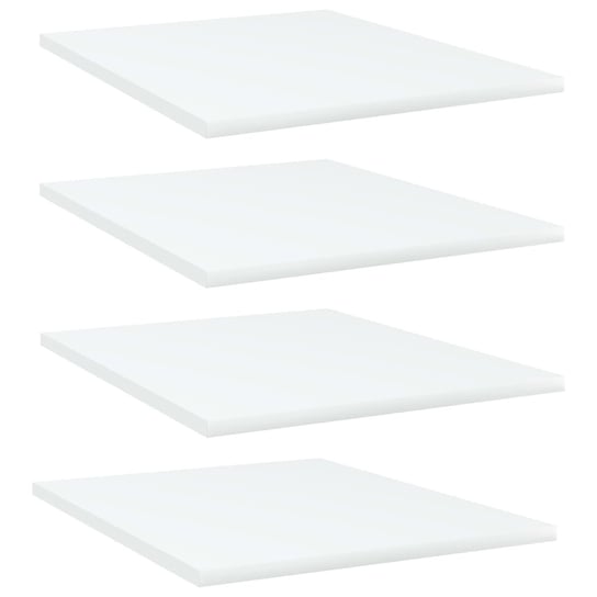 Półki na książki, 4 szt., białe, 40x50x1,5 cm, płyta wiórowa vidaXL