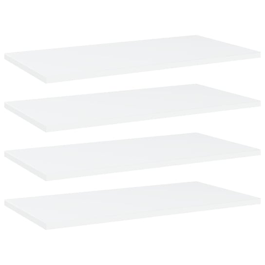 Półki na książki, 4 szt., białe, 60x30x1,5 cm, płyta wiórowa vidaXL