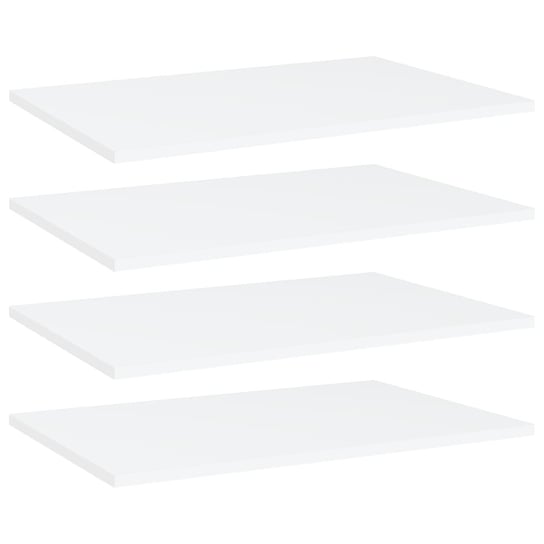Półki na książki, 4 szt., białe, 60x40x1,5 cm, płyta wiórowa vidaXL