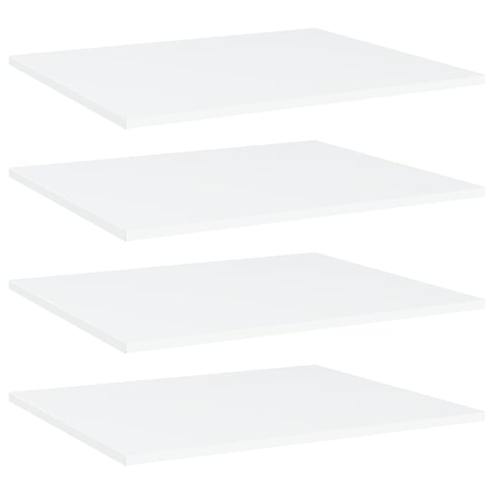 Półki na książki, 4 szt., białe, 60x50x1,5 cm, płyta wiórowa vidaXL