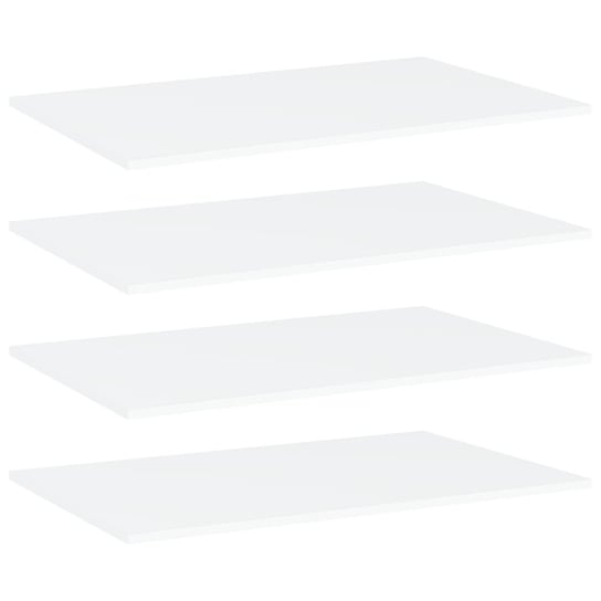 Półki na książki, 4 szt., białe, 80x50x1,5 cm, płyta wiórowa vidaXL