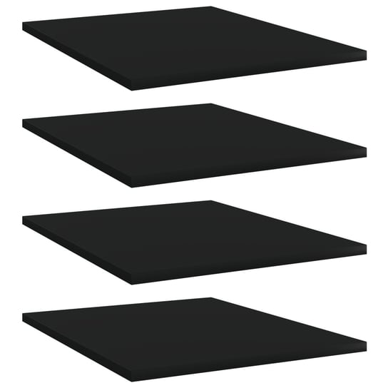 Półki na książki, 4 szt., czarne, 40x50x1,5 cm, płyta wiórowa vidaXL