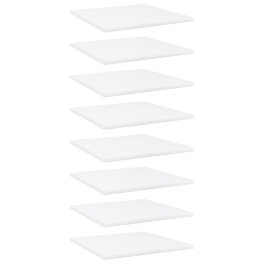 Półki na książki, 8 szt., białe, 40x40x1,5 cm, płyta wiórowa vidaXL
