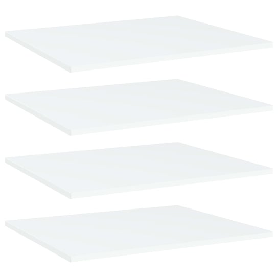 Półki na książki białe 60x50x1,5 cm (4 szt.) Zakito