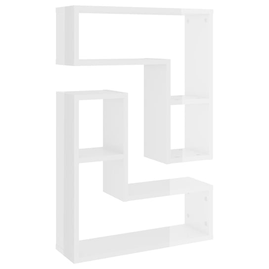 Półki ścienne - białe, wysoki połysk, 50x15x50 cm / AAALOE Inna marka