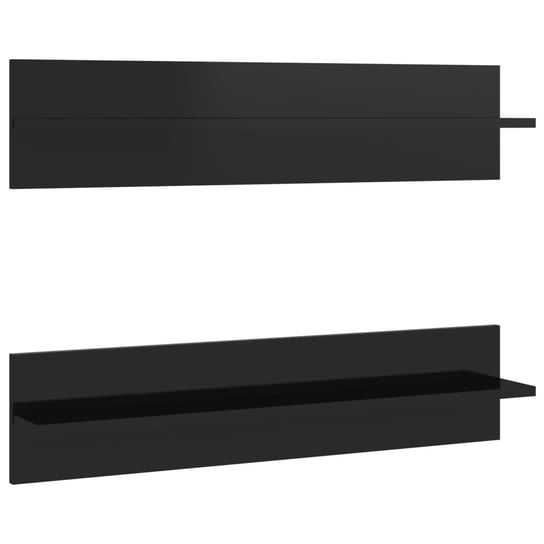 Półki ścienne - czarne, 80 x 11,5 x 18 cm / AAALOE Inna marka