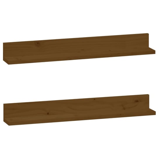 Półki ścienne drewniane 80x11x9 cm, miodowy brąz / AAALOE Inna marka