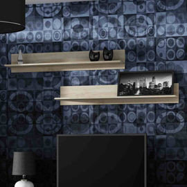 Półki wiszące Simple, dąb sonoma, 120x20x20 cm, 2 szt. High Glossy Furniture