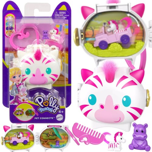 POLLY POCKET PET CONNECTS ZEBRA AKCESORIA MATTEL Mattel