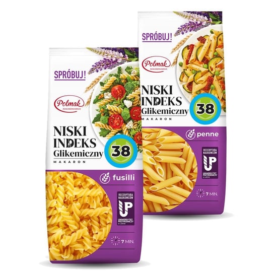 Polmak Makaron Mix 2 świderki-penne 250 g x 2 sztuk Pol-Mak