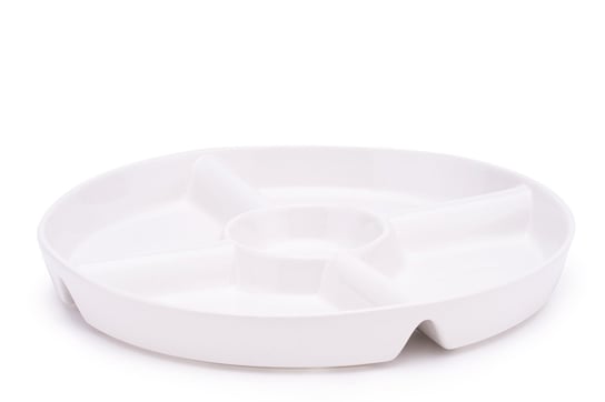Półmisek do serwowania CRISTA biały, 23x23x3, ceramika Konsimo