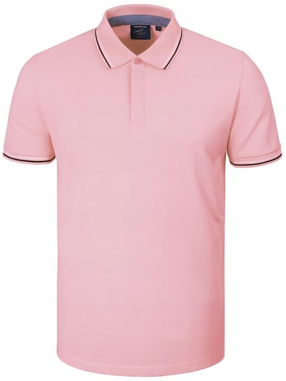 POLO Koszulka Męska RÓŻOWA Bawełniana COPPER Elegancka M Pako Jeans Pako Jeans
