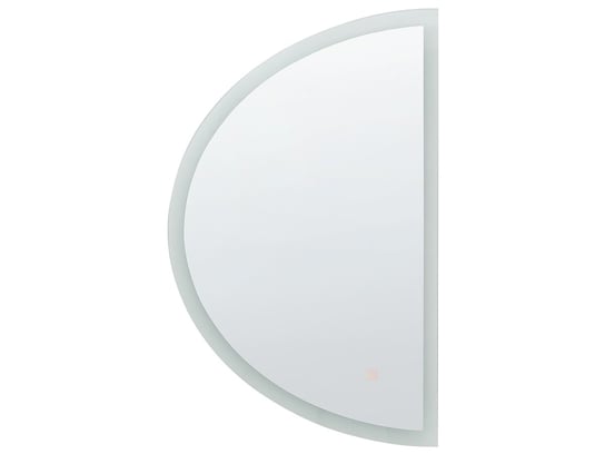 Półokrągłe lustro ścienne LED ø 80 cm srebrne BEZONS Beliani