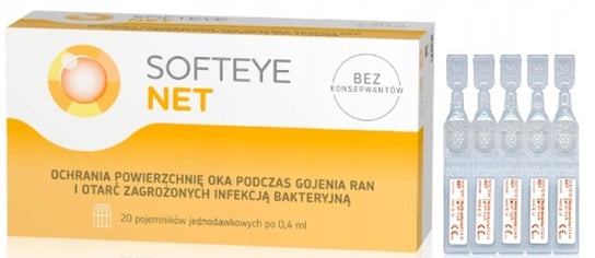 Polpharma, Softeye Net, Żel krople do oczu, 20 x 0,4 ml Polpharma