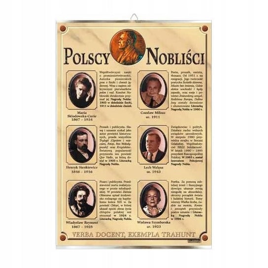Polscy nobliści historia plansza plakat VISUAL System