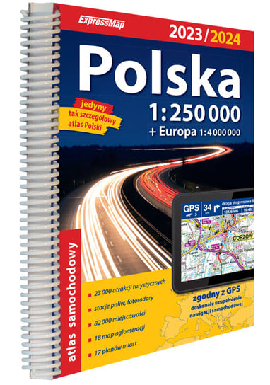 Polska atlas samochodowy 1:250 000 Opracowanie zbiorowe