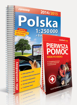 Polska. Atlas samochodowy 1:250 000 + pierwsza pomoc. Ilustrowana instrukcja Opracowanie zbiorowe