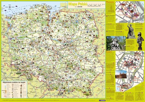 Polska Junior - mapa ścienna podręczna Wydawnictwo Demart