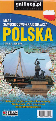 Polska. Mapa 1:650 000 Wydawnictwo Turystyczne Plan