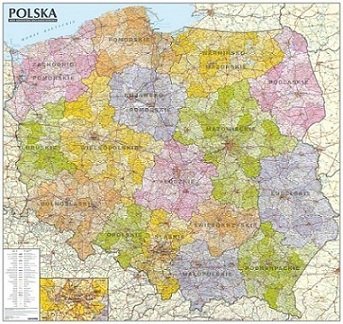 Polska. Mapa administracyjno-samochodowa 1:570 000 Expressmap Polska Sp. z o.o.