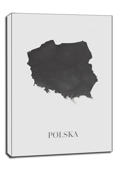 Polska mapa czarno biała - obraz na płótnie 20x30  / AAALOE Inna marka