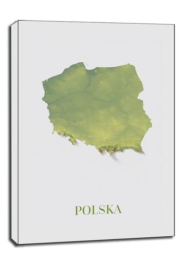 Polska mapa kolorowa - obraz na płótnie 61x91,5 cm / AAALOE Inna marka