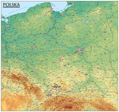 Polska mapa ogólnogeograficzna Opracowanie zbiorowe