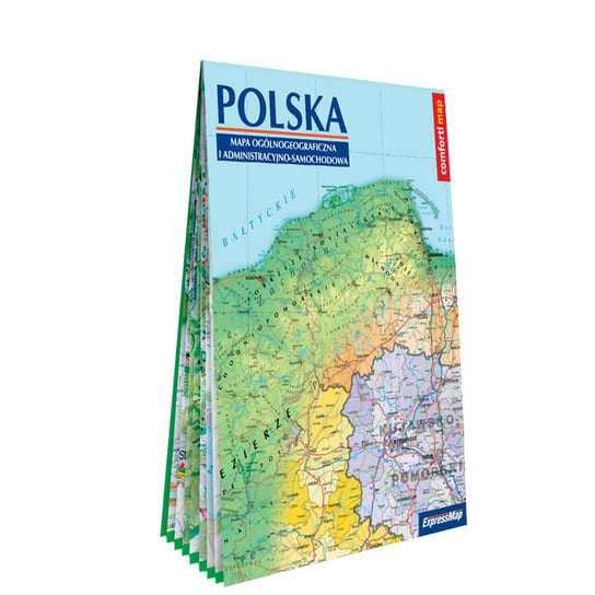 Polska. Mapa ogólnogeograficzna i administracyjno-samochodowa 1:1 000 000 Opracowanie zbiorowe