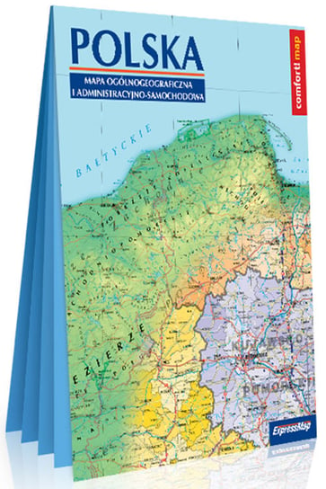 Polska. Mapa ogólnogeograficzna i administracyjno-samochodowa XXL 1:1 000 000 Opracowanie zbiorowe