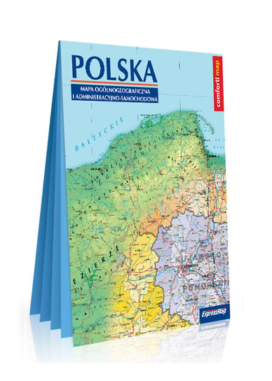 Polska. Mapa ogólnogeograficzna i administracyjno-samochodowa XXL 1:1 000 000 Opracowanie zbiorowe