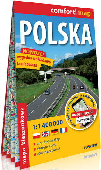 Polska. Mapa samochodowa 1:1 400 000 Opracowanie zbiorowe