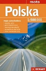 Polska. Mapa samochodowa 1:500 000 Wydawnictwo Demart