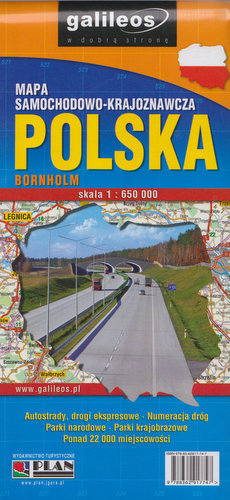 Polska. Mapa samochodowa 1:650 000 Opracowanie zbiorowe