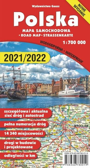 Polska. Mapa samochodowa 1:700 000 Opracowanie zbiorowe