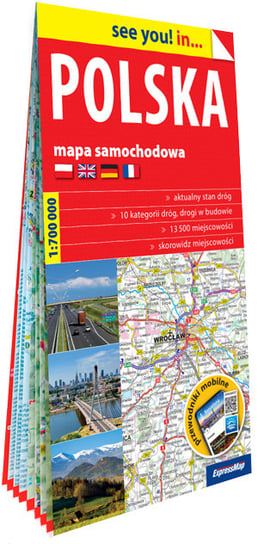 Polska. Mapa samochodowa 1:700 000 Opracowanie zbiorowe