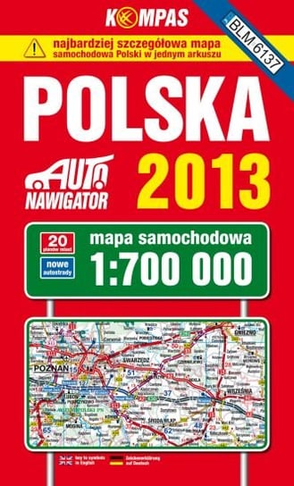 Polska. Mapa samochodowa 1:700 000 Carta Blanca