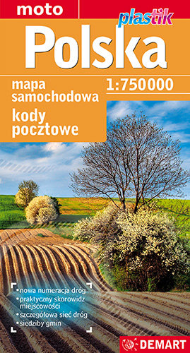 Polska. Mapa samochodowa 1: 750 000. Kody pocztowe Opracowanie zbiorowe