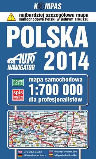 Polska. Mapa samochodowa dla profesjonalistów 1:700 000 Dom Wydawniczy PWN