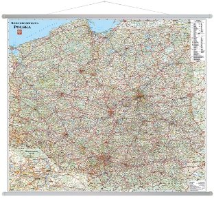 Polska. Mapa samochodowa ścienna 1:650 000 Opracowanie zbiorowe